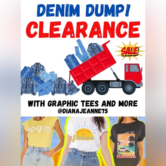 4/29/025 Denim Dump Clearance with Graphic Tees and more! - Picture 1 of 1